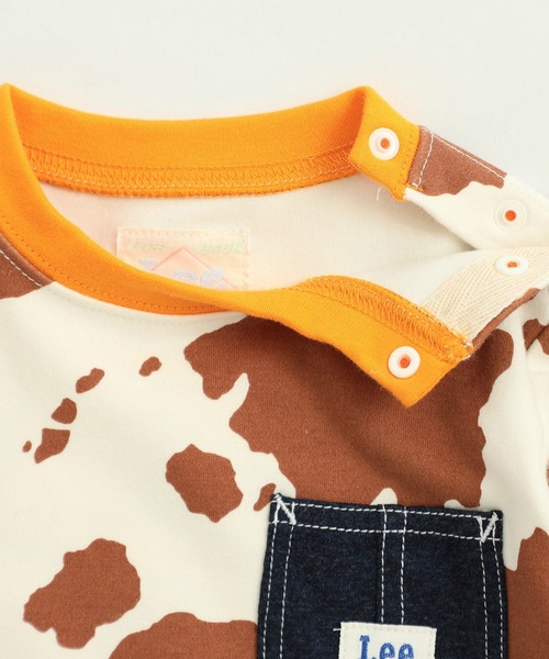 Lee（リー）の「【70/80cm】ベビー Leeカウ柄 長袖ロンパース（ロンパース・キッズ・ブラウン/ブラック・70/80）」の11枚目の写真