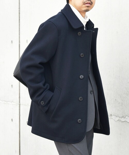 ピーコート SHIPS any: FUTURE MELTON シングル Pコート 23AW◇