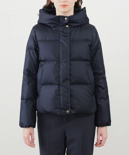 MACKINTOSH PHILOSOPHY（ﾏｯｷﾝﾄｯｼｭ ﾌｨﾛｿﾌｨｰ）の「【WEB限定&一部店舗限定】フーデッドショートダウン（トレンチコート・レディース・ブラック/ダークネイビー・38/36）」の11枚目の写真