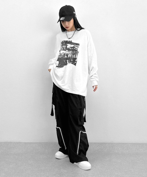 セール】【LVEU.】ジッパーポケットデザインカーゴパンツ / ボトムス