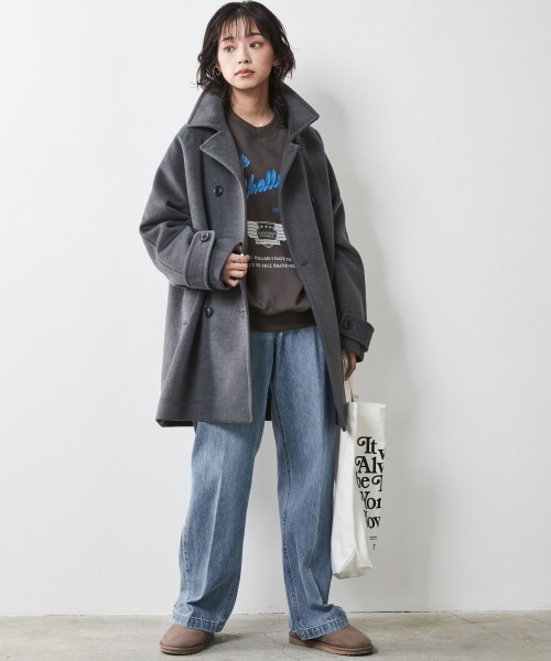CHIC STYLE(シックスタイル)の「<大きいサイズ>ロゴプリント裏起毛トレーナー シックスタイル(スウェット・レディース・オフホワイト/ブラウン・L/LL/3L/4L/5L)」の12枚目の写真