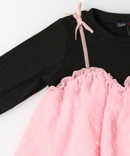 Caldia(カルディア)の「シフォンキャミチュニックTシャツ(Tシャツ/カットソー・キッズ・ラベンダー/スミクロ/オフホワイト・120/100/110/140/130)」の6枚目の写真