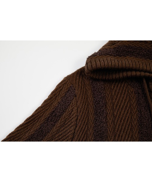 tageechita（タジチタ）の「【tageechita】フード付きフリンジニットワンピース（ワンピース・レディース・オフホワイト/ブラウン・L/M/S）」の20枚目の写真