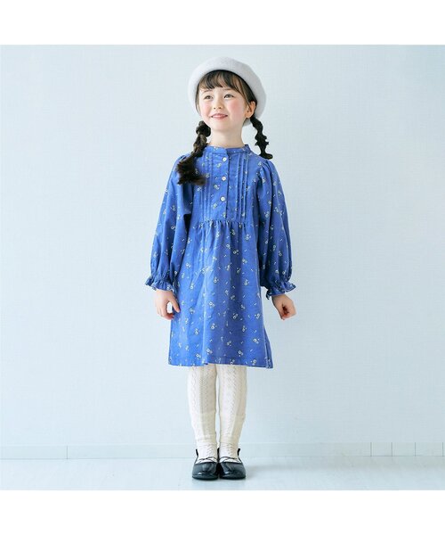 apres les cours（アプレレクール）の「お花ケーブルソックス&レギンスセット（タイツ/ストッキング・キッズ・アイボリー/チャコール/ピンク・110/140/90/100/120）」の6枚目の写真