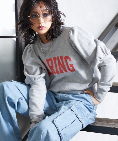 ＜大きいサイズ＞ 綿100%パフスリーブデザインスウェット GEVS.（スウェット）｜GEVS.（ジェイヴィス）