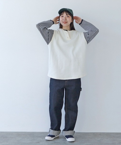 PAR ICI(パーリッシィ)の「針抜きブリスターBIGベスト(ベスト・レディース・アイボリー/ネイビー・FREE)」の19枚目の写真
