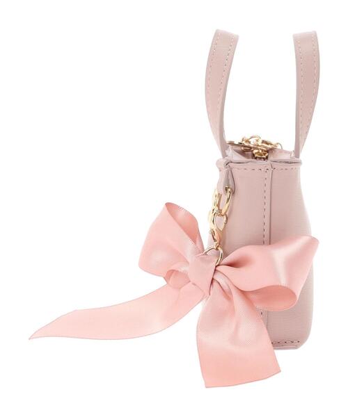 maison de FLEUR バッグチャーム ピンク Maison de FLEUR（メゾンドフルール）の「ミニトートバッグチャーム