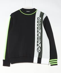 Stripe logo High neck knit