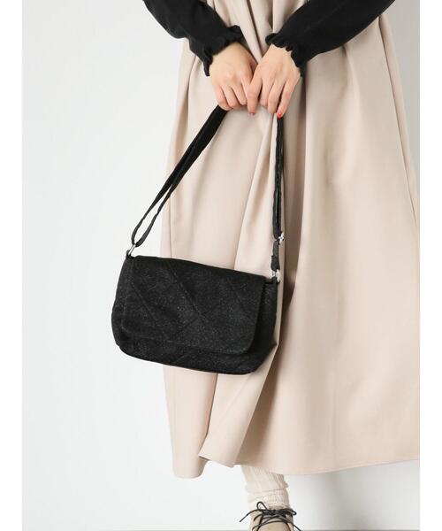 ehka sopo（エヘカソポ）の「ラメバッグ（ハンドバッグ・レディース・シルバー/ブラック・F）」の2枚目の写真