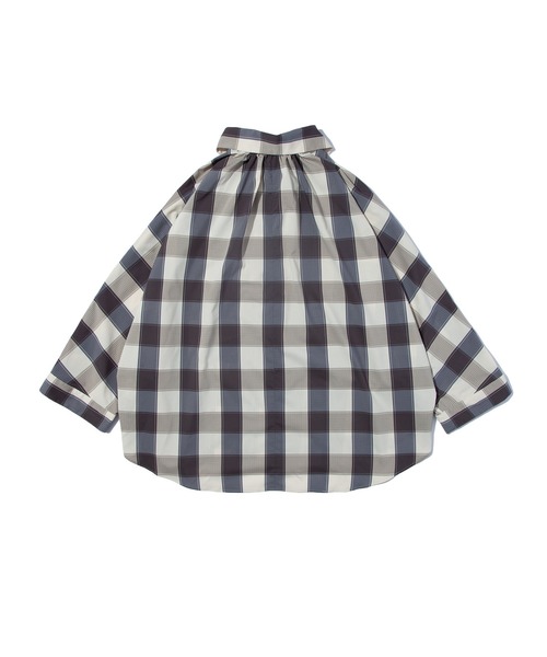 F/CE. （エフシーイー）の「F/CE. DOTAIR CHECK SMOCK BLOUSE / エフシーイー ドットエア チェック スモック ブラウス（シャツ/ブラウス・レディース・ブルー/ベージュ・SMALL）」の3枚目の写真