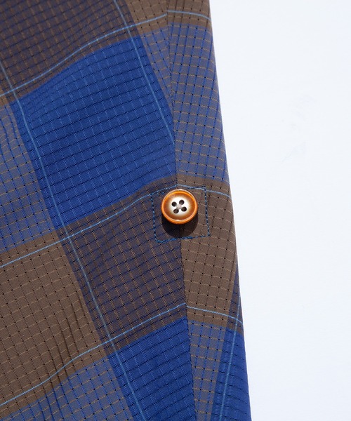 F/CE. （エフシーイー）の「F/CE. DOTAIR CHECK SMOCK BLOUSE / エフシーイー ドットエア チェック スモック ブラウス（シャツ/ブラウス・レディース・ブルー/ベージュ・SMALL）」の9枚目の写真