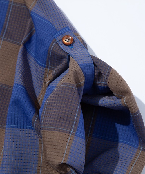 F/CE. （エフシーイー）の「F/CE. DOTAIR CHECK SMOCK BLOUSE / エフシーイー ドットエア チェック スモック ブラウス（シャツ/ブラウス・レディース・ブルー/ベージュ・SMALL）」の10枚目の写真