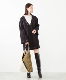 SOFFITTO | Vネックミニワンピース(ワンピース)