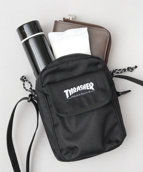 THRASHER（スラッシャー）の「撥水加工 縦型 ミニショルダーポーチ BENCHMARKシリーズ（ショルダーバッグ・メンズ・ブラック・FREE）」の12枚目の写真