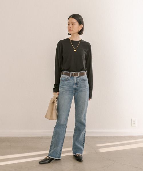 RIVE DROITE(リヴドロワ)の「セミシアーロンT(Tシャツ/カットソー・レディース・ベージュ/ブラック/ホワイト・FREE)」の20枚目の写真