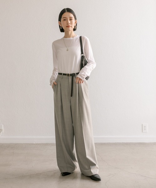 RIVE DROITE(リヴドロワ)の「セミシアーロンT(Tシャツ/カットソー・レディース・ベージュ/ブラック/ホワイト・FREE)」の5枚目の写真