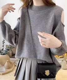 オープンショルダーニット