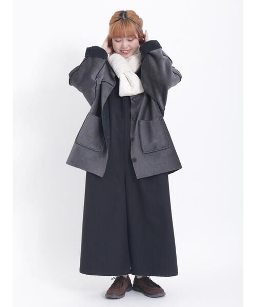 Samansa Mos2(サマンサ モスモス)の「リバーシブルボンディングミドル丈コート(その他アウター・レディース・モカ/チャコールグレー/オフホワイト・F)」の20枚目の写真