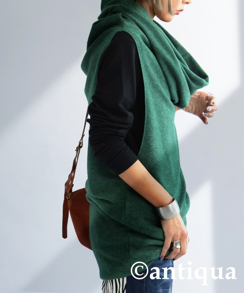 antiqua（アンティカ）の「変形4wayロングスヌード（ネックウォーマー/スヌード・レディース・ブラック/グリーン/ブルー/パープル/ブルーグリーン・FREE）」の12枚目の写真