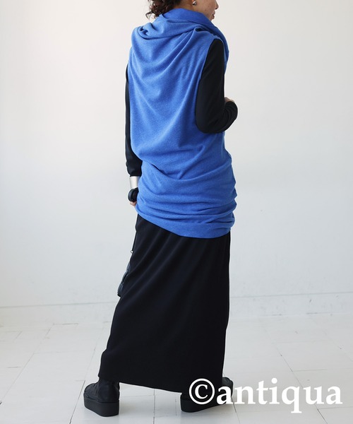 antiqua（アンティカ）の「変形4wayロングスヌード（ネックウォーマー/スヌード・レディース・ブラック/グリーン/ブルー/パープル/ブルーグリーン・FREE）」の15枚目の写真