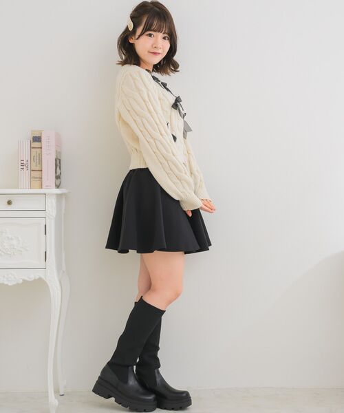 ems excite（エムズエキサイト）の「オーガンジーリボンNTPO（ニット/セーター・レディース・ピンク/ブルー/ナチュラル・FREE）」の11枚目の写真