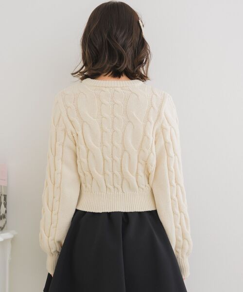 ems excite（エムズエキサイト）の「オーガンジーリボンNTPO（ニット/セーター・レディース・ピンク/ブルー/ナチュラル・FREE）」の17枚目の写真