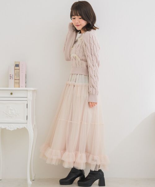 ems excite（エムズエキサイト）の「オーガンジーリボンNTPO（ニット/セーター・レディース・ピンク/ブルー/ナチュラル・FREE）」の20枚目の写真