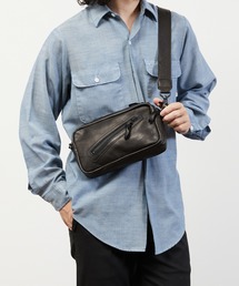 Butler Verner Sails バトラーバーナーセイルズ / Horse leather square zip shoulder bag ホースレザースクエアジップショルダーバッグ ボディバッグ / JA-2427-33