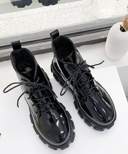 Miniministore(ミニミニストア)の「ショートブーツ レディース厚底ブーツ韓国(ブーツ・レディース・ブラック系2/ブラック系1・25.0cm/24.5cm/24.0cm/23.5cm/23.0cm/22.5cm/25.5cm)」の13枚目の写真