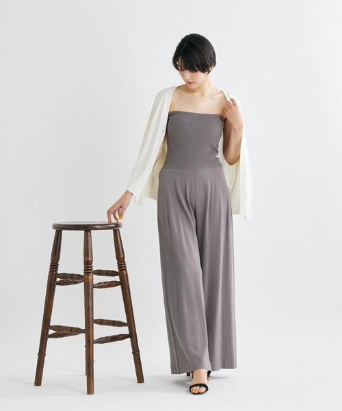 INED CLARO（イネドクラロ）の「【AIが導いた春ニット】ヴィスコースエステルニットカーディガン（カーディガン/ボレロ・レディース・サックスブルー/ブラウン/グレー/オフホワイト/ベージュ・フリー）」の22枚目の写真