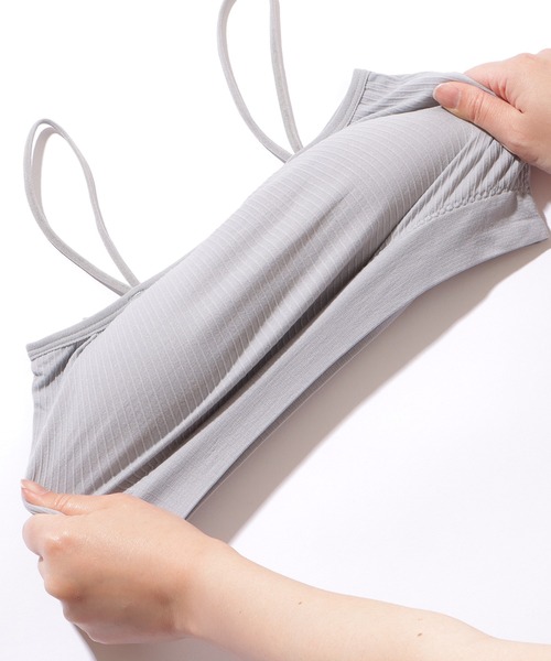 Lace Ladies（レースレディース）の「ベーシック カラー リブ ノンワイヤー ブラトップ（チューブトップ・レディース・ピンク/ホワイト/グレー/ブラック・FREE）」の21枚目の写真