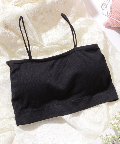 Lace Ladies（レースレディース）の「ベーシック カラー リブ ノンワイヤー ブラトップ（チューブトップ・レディース・ピンク/ホワイト/グレー/ブラック・FREE）」の9枚目の写真