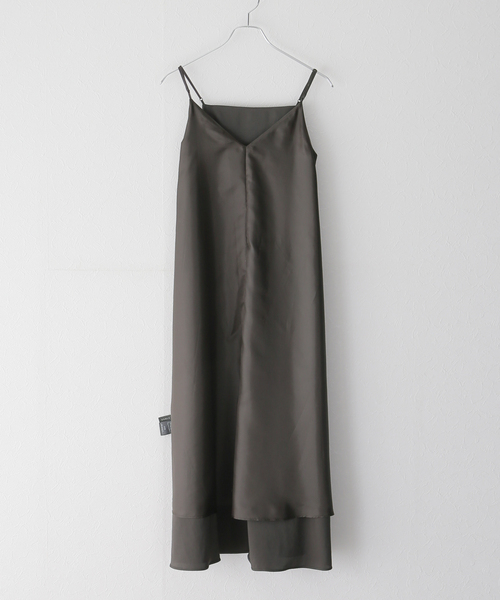 Noble（ノーブル）の「コンフォータブルキャミワンピース（ワンピース・レディース・ベージュ/チャコールグレー・FREE）」の16枚目の写真