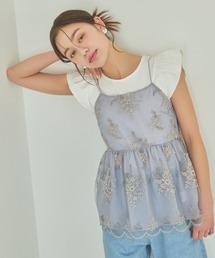 mysty woman | フローラル刺繍チュニック　109769(その他トップス)