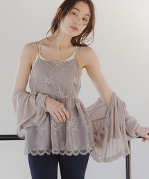 mysty woman | フローラル刺繍チュニック　109769(その他トップス)