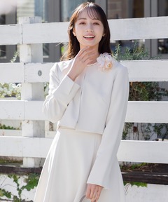 【chaco×formforma】【ゼクシィ1月号掲載】[単品] セレモニージャケット(セットアップ可）ワンピース品番0401630/入学式（入園式）/卒業式（卒園式)/オフィス/七五三/前撮り/お宮参り/学校行事/ママ/参観/母親/服