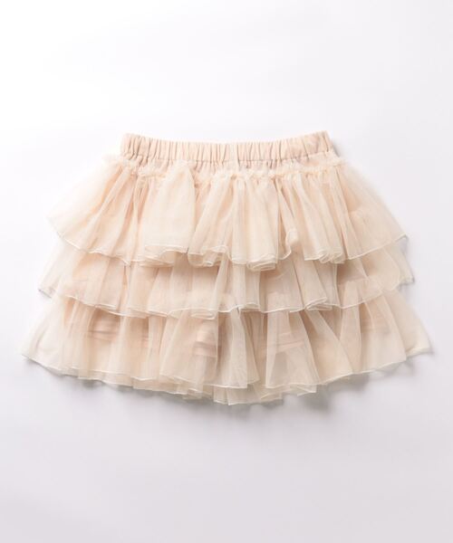 CALMIA(カルミア)の「チュールボリュームスカート/おとな(スカート・レディース・オフホワイト/ブラック・160cm)」の2枚目の写真
