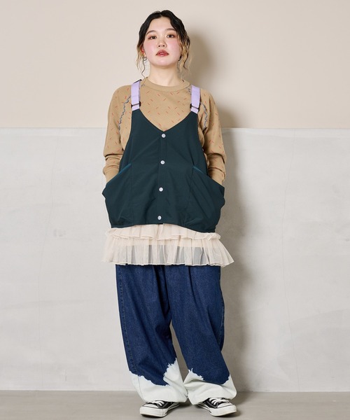 CALMIA(カルミア)の「チュールボリュームスカート/おとな(スカート・レディース・オフホワイト/ブラック・160cm)」の6枚目の写真