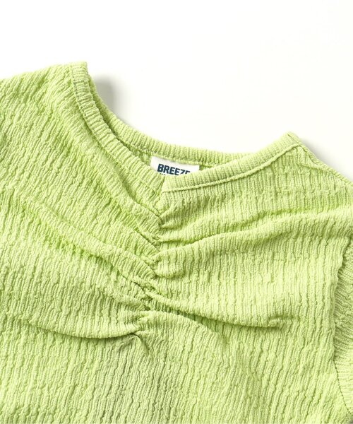 BREEZE(ブリーズ)の「シャーリングロンT(Tシャツ/カットソー・キッズ・アイボリー/ピンク/ライム・90/100/110/120/80/130/140)」の6枚目の写真
