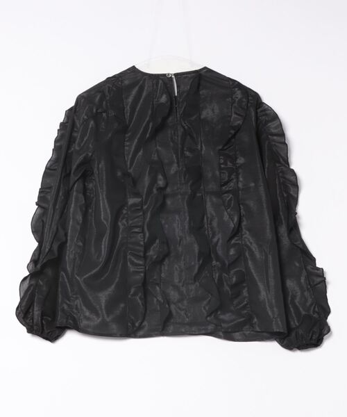 PICCIN（ピッチン）の「フリルシアーブラウス（シャツ/ブラウス・レディース・オフホワイト/ブラック/ラベンダー・M）」の14枚目の写真