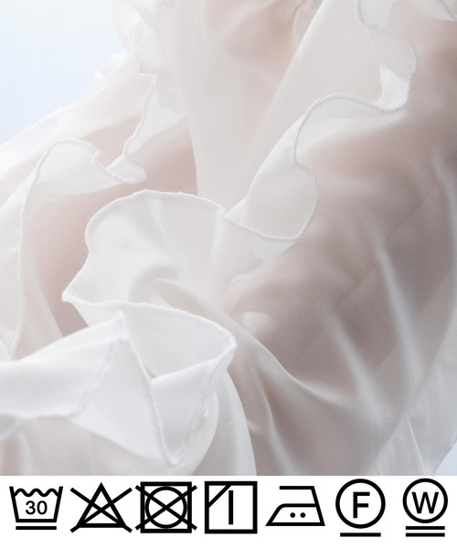 PICCIN（ピッチン）の「フリルシアーブラウス（シャツ/ブラウス・レディース・オフホワイト/ブラック/ラベンダー・M）」の13枚目の写真