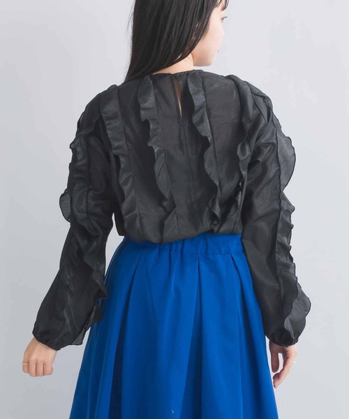 PICCIN（ピッチン）の「フリルシアーブラウス（シャツ/ブラウス・レディース・オフホワイト/ブラック/ラベンダー・M）」の18枚目の写真