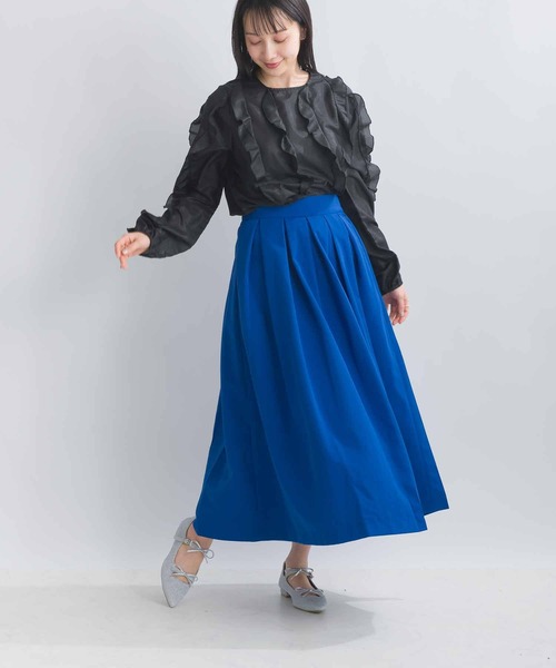 PICCIN（ピッチン）の「フリルシアーブラウス（シャツ/ブラウス・レディース・オフホワイト/ブラック/ラベンダー・M）」の19枚目の写真