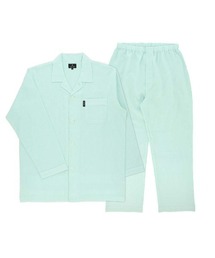 LANVIN collection（ランバン コレクション）の「LANVIN COLLECTION メンズ 綿100% 2重ガーゼ 先染め ストライプ＆無地 長袖パジャマ 54420006（ルームウェア/パジャマ・メンズ）」