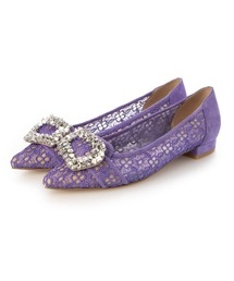 Mode et Jacomo（モードエジャコモ）の「ポインテッドトゥビジューレースパンプス（パンプス）」