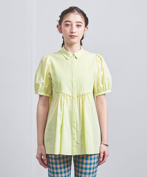 希少✨【ユナイテッドアローズ】エンブロイダリー コンビ ショートスリーブブラウス UNITED ARROWS（ユナイテッドアローズ）の「エンブロイダリー