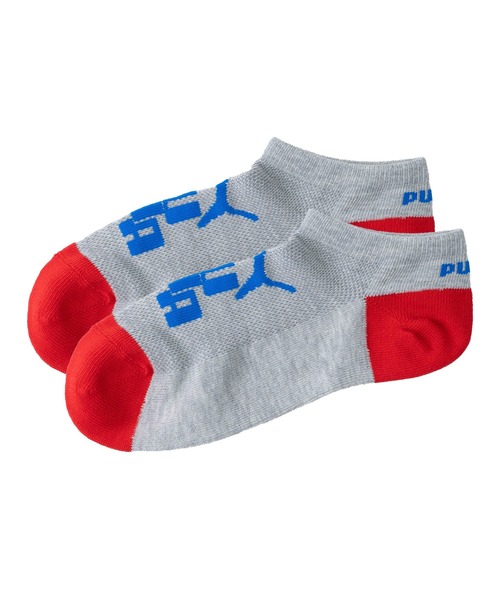 PUMA（プーマ）の「PUMA/プーマ ブランド ロゴ キッズ ボーイズ ソックス 消臭加工 補強 メッシュ くるぶし アンクル 靴下 子供用 3足セット 19cm～23cm（ソックス/靴下・キッズ・マルチ/その他1・19-21cm/21-23cm/23-25cm）」の4枚目の写真