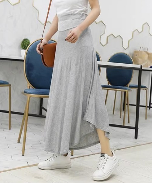 Miniministore(ミニミニストア)の「とろみスカート レディースロングスカート(スカート・レディース・ブラック/ライトグレー/ネイビー/ダークグレー/ワインレッド・FREE)」の12枚目の写真