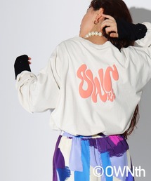 OWNth（オンス）の「パフプリントオリジナルロゴロンＴ（Tシャツ/カットソー）」