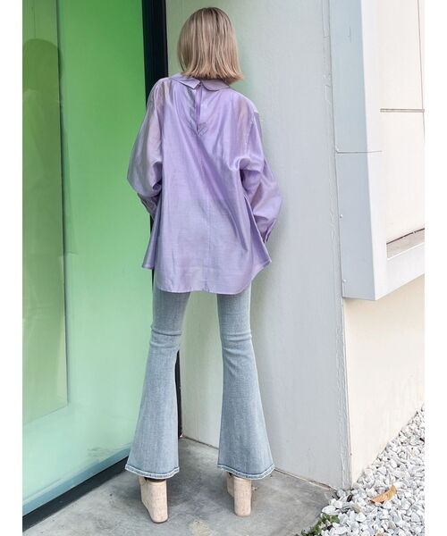 GYDA（ジェイダ）の「3WAYショルダーオープンシアードッキングシャツ（シャツ/ブラウス・レディース・オフホワイト/ラベンダー/ベージュ・FREE）」の18枚目の写真